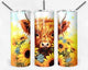 Cow in a Sunflower Field tumbler