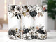 Black and White Flowers tumbler