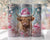 Pink Christmas Hat Cow tumbler