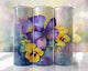 Purple and Yellow Floral tumbler