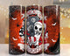 Nice or Naughty Santa Skeleton tumbler