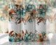 Blue and Peach Floral tumbler