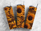 Sunflowers on Brown tumbler