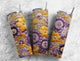 Purple and Yellow Floral tumbler