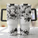 Black and White Piggie Floral 40 oz