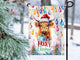 Moooey Christmas Garden Flag