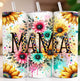 Rainbow Floral Mama tumbler