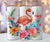 Floral Flamingo tumbler