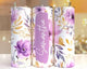 Personalized Purple Floral tumbler