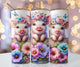 Triple Piggy Floral tumbler