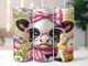 Pink Glasses Cow tumbler