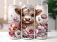 Soft Pink Floral Cow tumbler