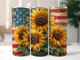 Sunflowers Flag tumbler