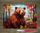 Bear Stained Glass Cutting Board