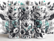 Black and White Wolf tumbler