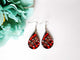 Red Plaid Snowflake Earrings