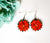 Red Flower Earrings