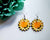 Pumpkin Sunflower Earrings