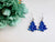 Blue Snowflake Tree Earrings