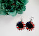 American Flag Sunflower Earrings