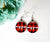 Red Plaid Ornament Earrings