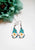 Blue Sunflower Gnome Earrings