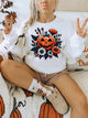 Orange Floral Jack O Lantern Tee