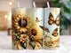 Butterflies and Sunflowers tumbler