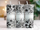 Black and White Floral tumbler