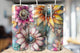 Multicolor Daisies tumbler