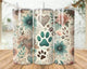 Floral Love Pawprint tumbler