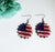 Flag sunflower wood earrings