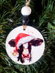 Christmas calf ornament