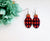 Plaid light wood earrings