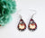 Santa cow print wood earrings