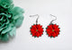 Poinsettia wood earrings