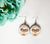 Pig Christmas bulb wood earrings