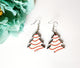 Cake Christmas tree wood earrings