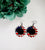 Flag sunflower wood earrings